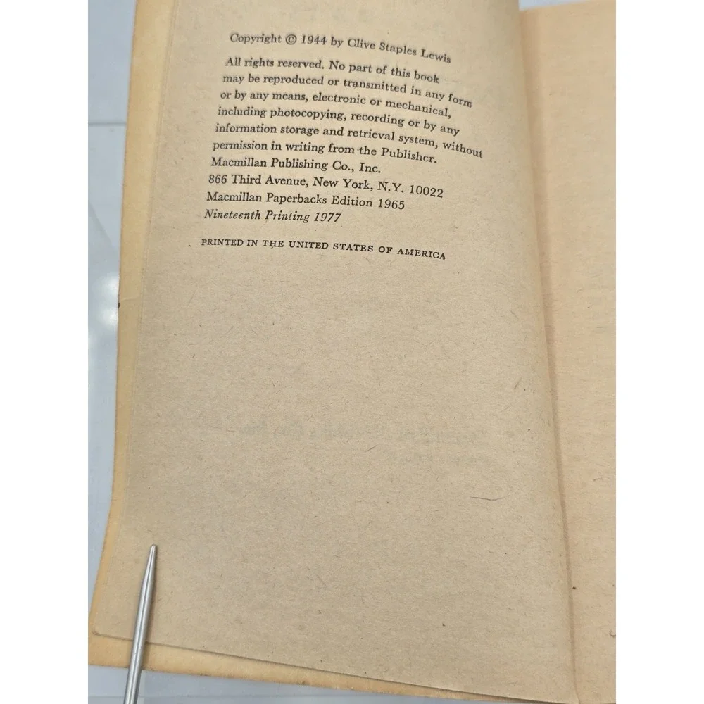Perelandra by C.S. Lewis, 19th printing, 1973,‎ trade paperback